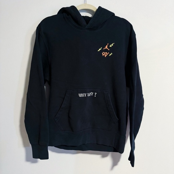 Jordan - Why Not? Black with Multicolored Basketball Print Hoodie - Picture 4 of 8
